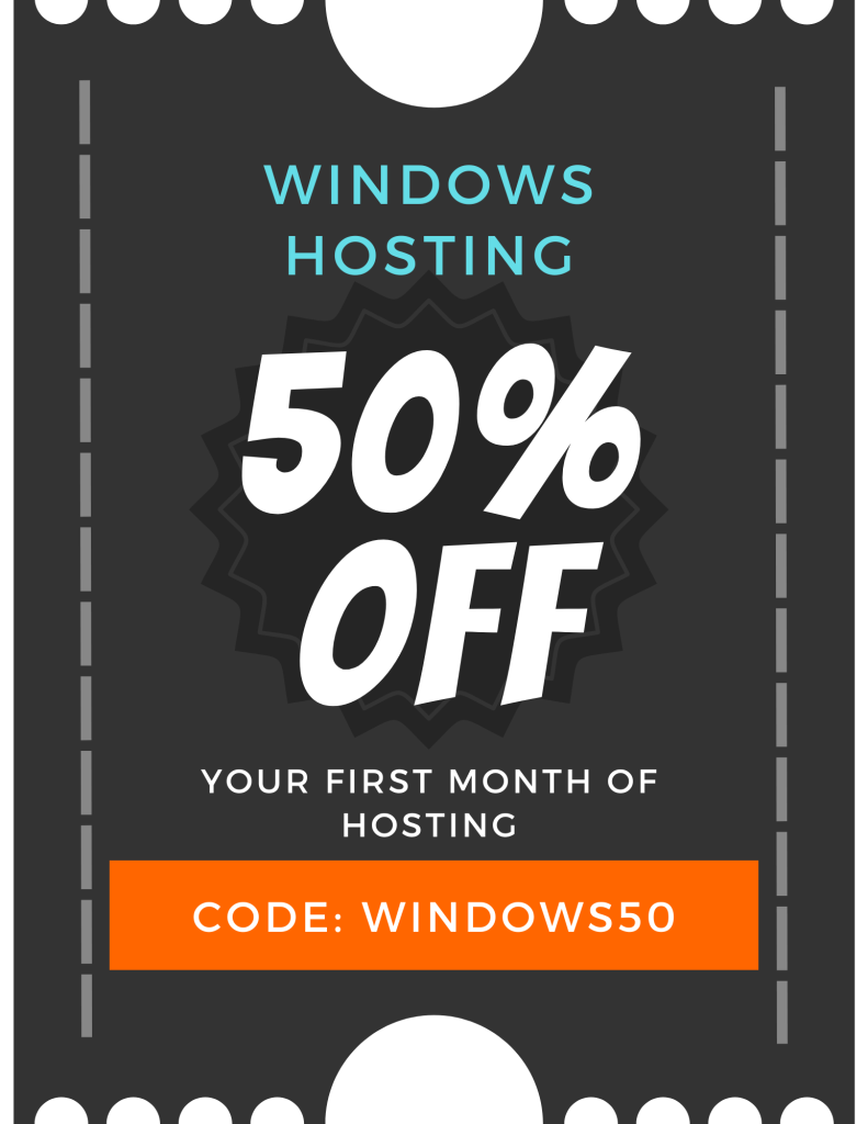 HIPAA Vault Cyber Monday Coupon Deal Windows Hosting 50% off first month code WINDOWS50